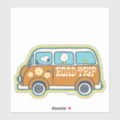 Sticker Voyage sur route | Peanuts Road Trip Van (Feuille)