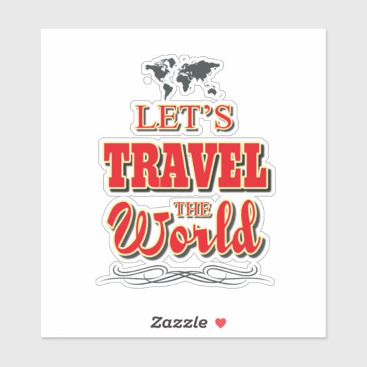 Sticker Voyageons dans le monde (Feuille)