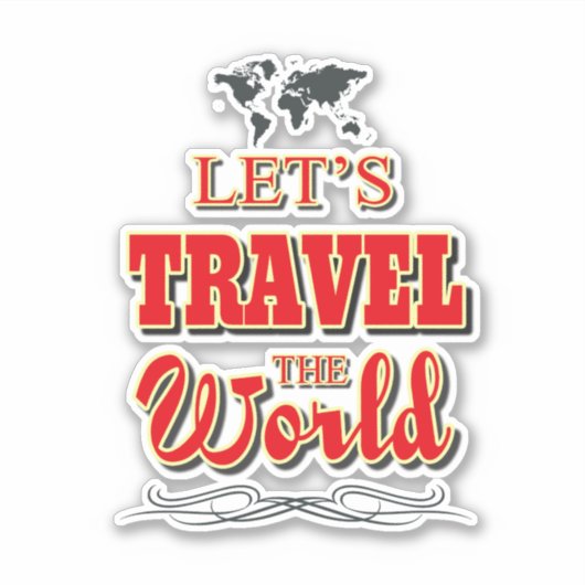 Sticker Voyageons dans le monde (Devant)