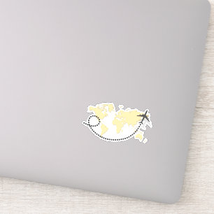 Sticker Voyageons l'illustration du monde