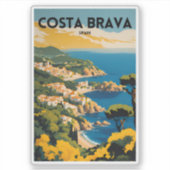 Sticker Voyager Costa Brava Espagne (Devant)