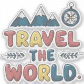Sticker Voyager dans le monde (Devant)