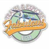 Sticker voyager explorer logo fabuleux Niger (Devant)