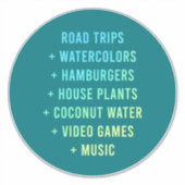 Sticker "Voyages routiers + aquarelles" Express vous-même (Devant)