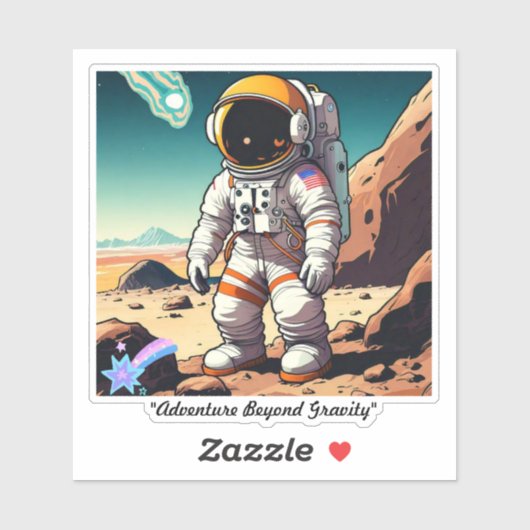 Sticker "Voyages spatiaux risqués" (Feuille)