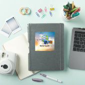 Sticker Voyageur du monde, Design 2 (Couverture iPad)