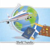 Sticker Voyageur mondial (Devant)