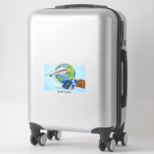 Sticker Voyageur mondial (Sur valise)