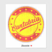 Sticker Voyageur mondial - Cantabrie, Espagne (Feuille)