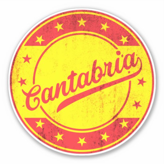 Sticker Voyageur mondial - Cantabrie, Espagne (Devant)