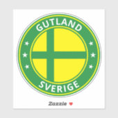 Sticker Voyageur mondial - Gutland, Sverige | Suède (Modif (Feuille)