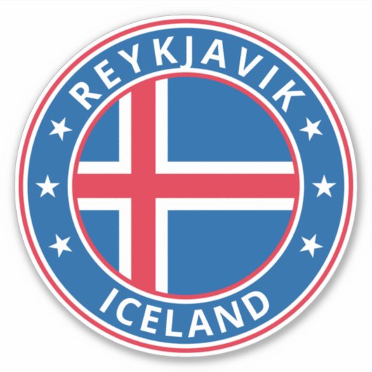 Sticker Voyageur mondial - Islande, Reykjavik (Modifier) (Devant)