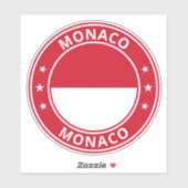 Sticker Voyageur mondial - Monaco (Feuille)