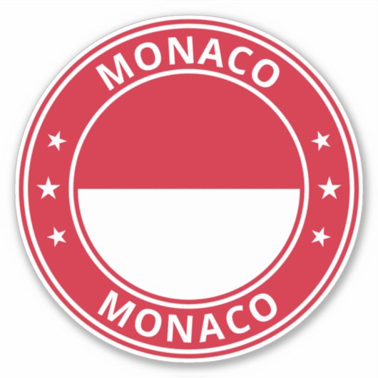 Sticker Voyageur mondial - Monaco (Devant)