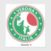 Sticker Voyageur mondial - Vérone, Italie (Feuille)