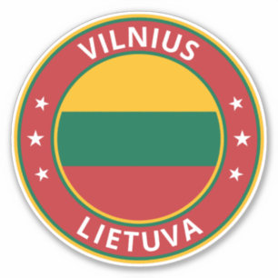 Sticker Voyageur mondial - Vilnius, Lietuva Lituanie
