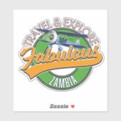 Sticker Voyagez explorer la zambie fabuleuse (Feuille)