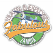 Sticker Voyagez explorer la zambie fabuleuse (Devant)