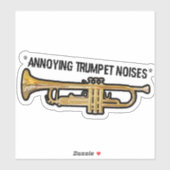 Sticker VQ Bruits de trompette ennuyeux (Feuille)
