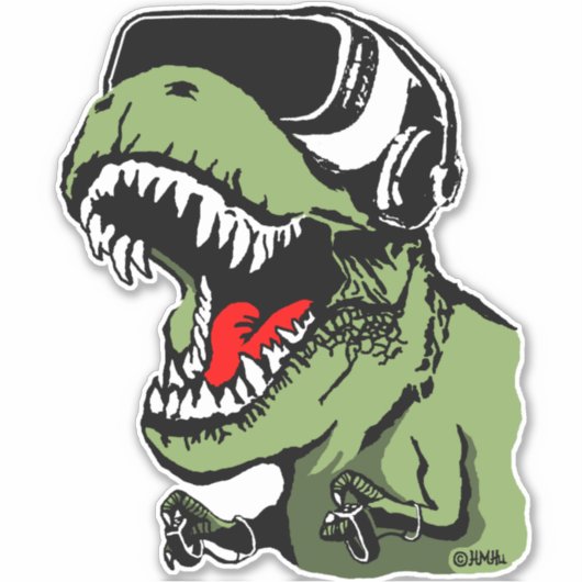 Sticker VR T-rex (Devant)