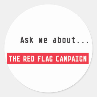 Sticker-vraag me ronde sticker