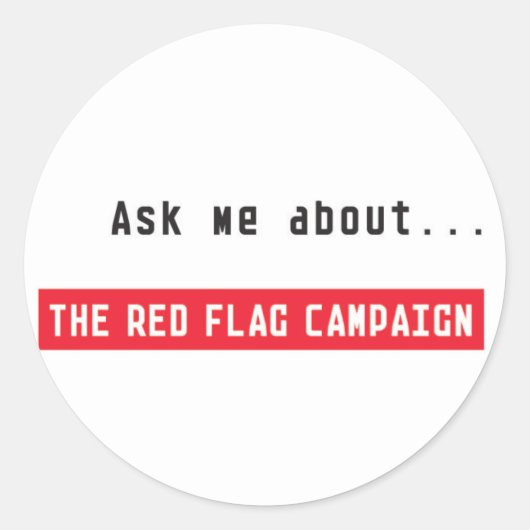 Sticker-vraag me ronde sticker (Voorkant)