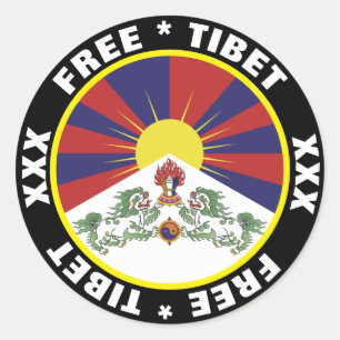 Sticker Vrij Tibet, Tibetaanse vlag