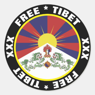Sticker Vrij Tibet, Tibetaanse vlag