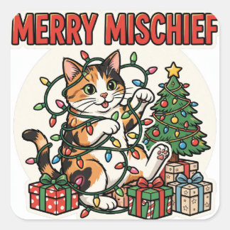Sticker Vrolijke Schelmerij — Kerstlichtjes met La