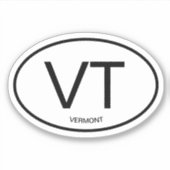 Sticker VT Vermont état abréviation code vinyle voiture (Devant)