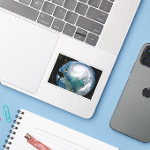 Sticker Vue De L'Ouragan Dorian. (Ordinateur portable avec iPhone)