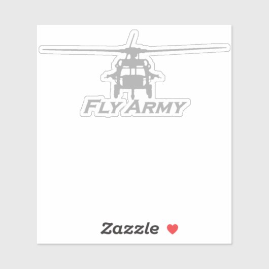 Sticker Vue frontale UH-60 Blackhawk (Feuille)