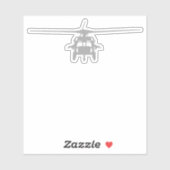 Sticker Vue frontale UH-60 Blackhawk (Feuille)