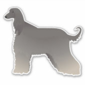 Sticker Vue latérale de la race de chiens de chiens afghan (Devant)
