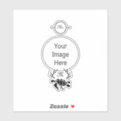 Sticker Vue latérale de la tortue noire (Feuille)