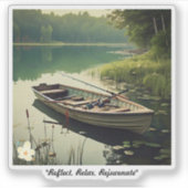 Sticker "Vue sur le lac calme" (Devant)
