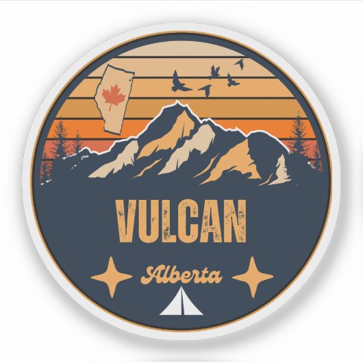 Sticker Vulcan, Alberta (Devant)