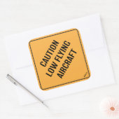 Sticker - Waarschuwing Low Flying Vliegtuig (Envelop)