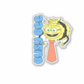 Sticker Waffles+Mochi-Autocollant vinyle Busy Bee (Devant)