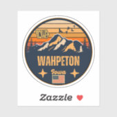 Sticker Wahpeton, Iowa (Feuille)