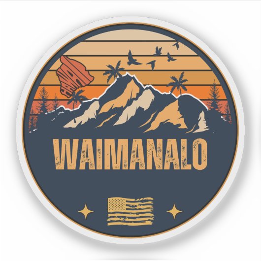 Sticker Waimanalo, Hawaï (Devant)