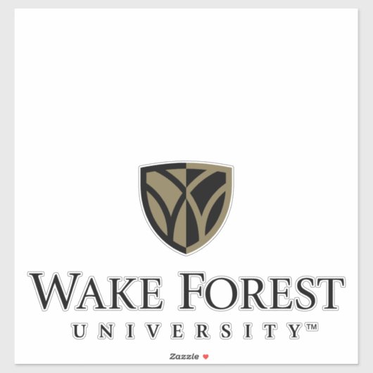 Sticker Wake Forest University Wordmark (Feuille)