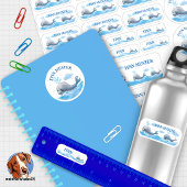 Sticker Wale Namensaufkleber handgemalt - 24er Set 