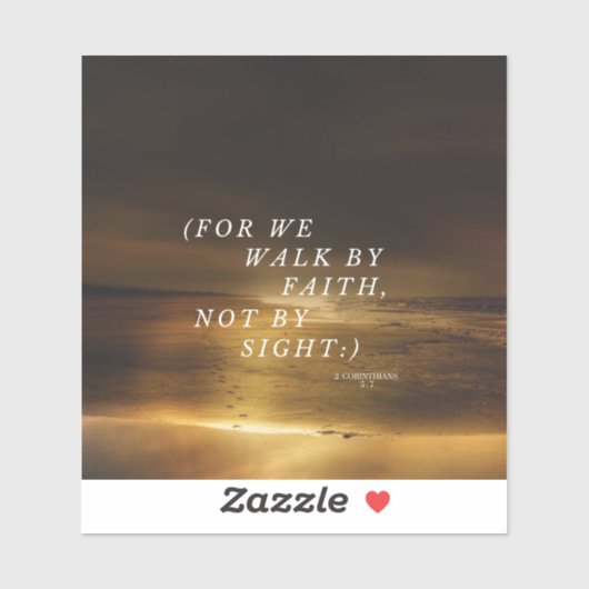 Sticker Walk By Faith (Feuille)