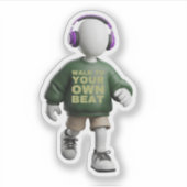 Sticker Walk Your Own Beat (Devant)
