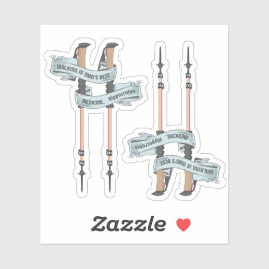 Sticker walking is the best medic Hippocrates hiking pulse (Feuille)