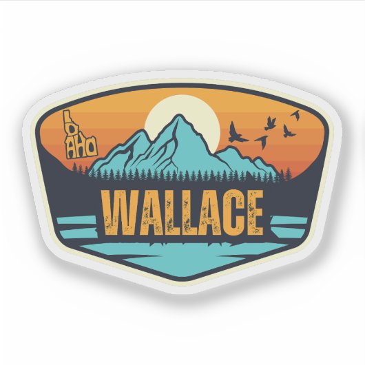 Sticker Wallace, Idaho (Devant)