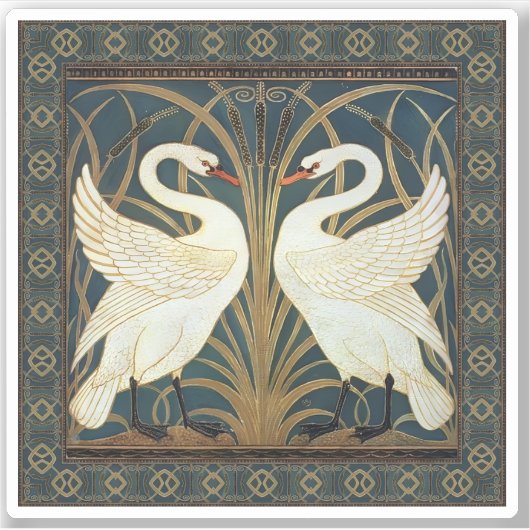 Sticker Walter Crane Swan (Devant)