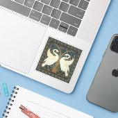 Sticker Walter Crane Swan (Ordinateur portable avec iPhone)
