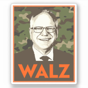 Sticker Walz Hope à Camouflage